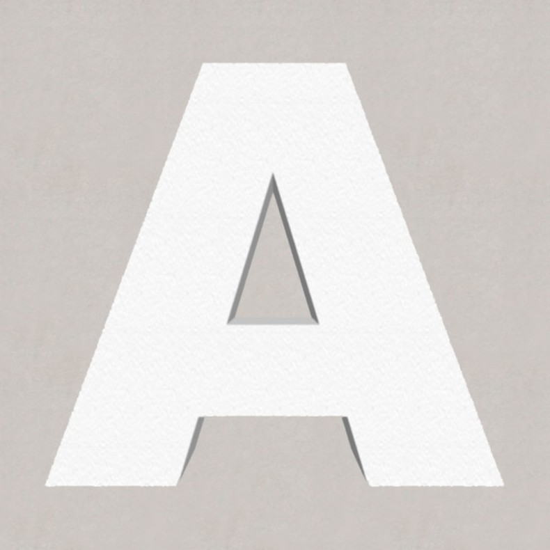 Буква "А" Шрифт Arial